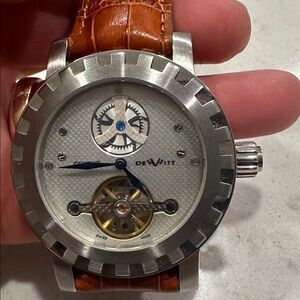 DeWitt Watch with Brown Leather Strap